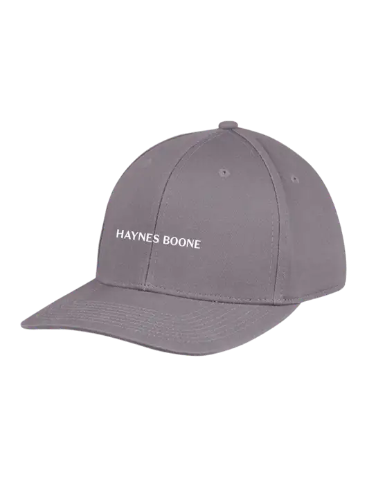 Premium Modern Structured Twill Charcoal Snapback Cap w/Haynes & Boone Logo