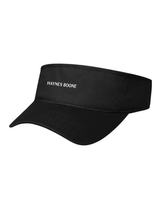 Black Cap Visor w/Haynes & Boone Logo