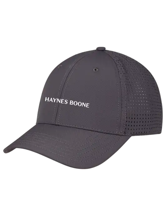 Charcoal Performance Stretchable Cap Hook & Loop w/Haynes & Boone Logo