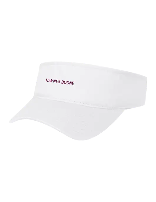 White Cap Visor w/Haynes & Boone Logo