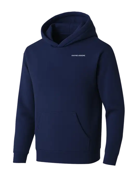 BELLA+CANVAS Navy Sponge Fleece Pullover Hoodie w/Haynes & Boone Logo
