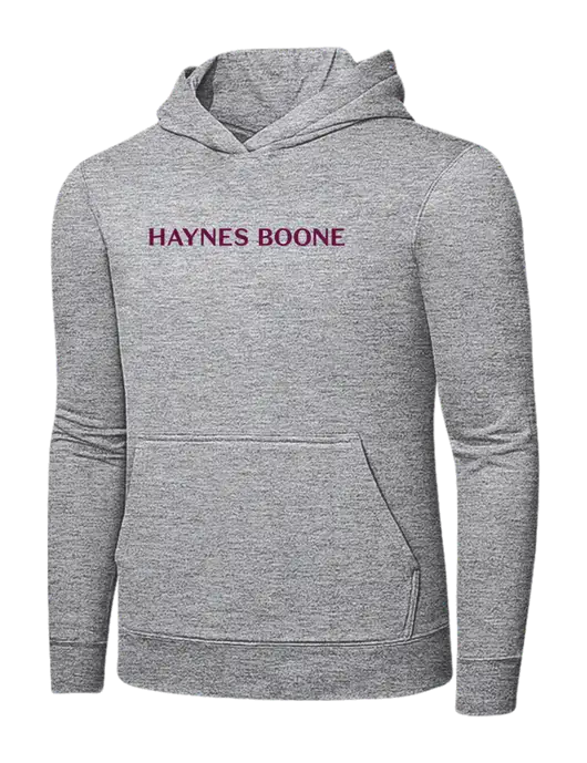Light Grey Heather 7.8 oz Ring Spun Hooded Sweatshirt w/Haynes & Boone Logo