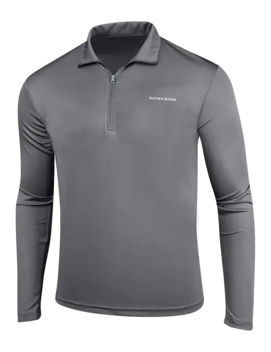 Medium Grey PosiCharge Competitor 1/4 Zip Pullover w/Haynes & Boone Logo