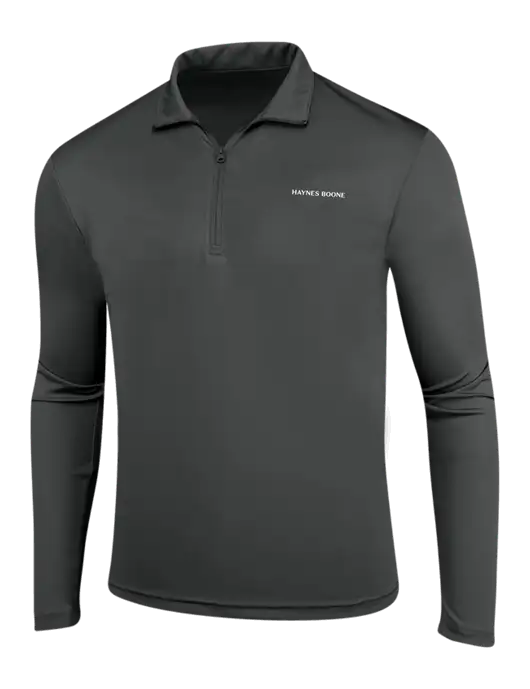 Dark Grey PosiCharge Competitor 1/4 Zip Pullover w/Haynes & Boone Logo