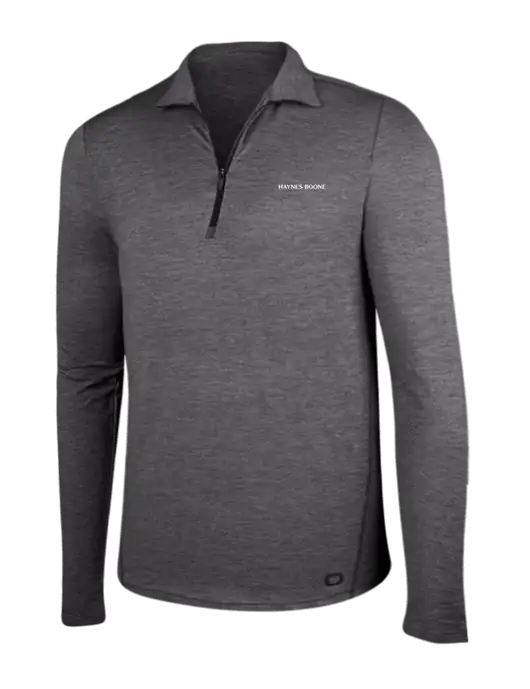 OGIO Gear Grey Heather Endurance Force 1/4 Zip w/Haynes & Boone Logo