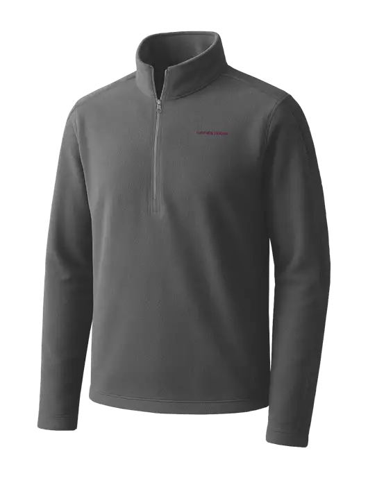 Medium Grey Microfleece 1/2 Zip Pullover w/Haynes & Boone Logo