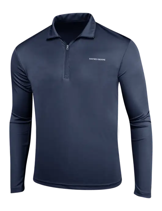 Navy PosiCharge Competitor 1/4 Zip Pullover w/Haynes & Boone Logo