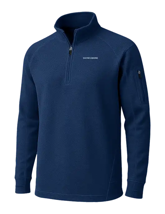 True Navy Tech Fleece 1/4 Zip Pullover w/Haynes & Boone Logo