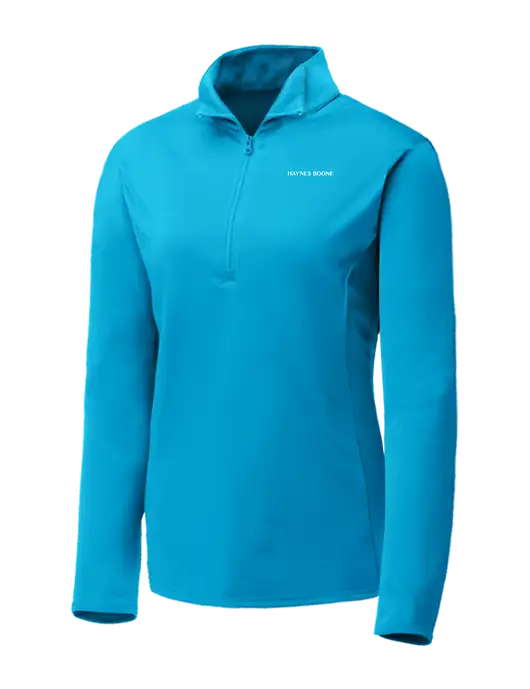 Sapphire Blue Womens Posicharge Competitor ¼ Zip Pullover w/Haynes & Boone Logo