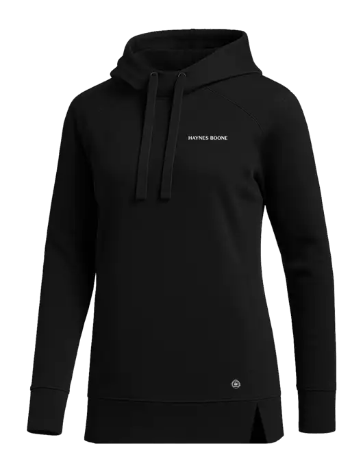 OGIO Black Womens Luuma Pullover Fleece Hoodie w/Haynes & Boone Logo