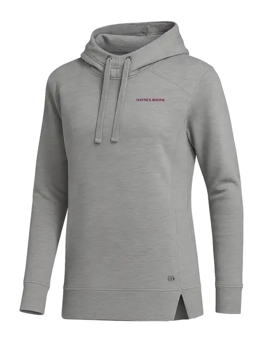 OGIO Heather Grey Womens Luuma Pullover Fleece Hoodie w/Haynes & Boone Logo