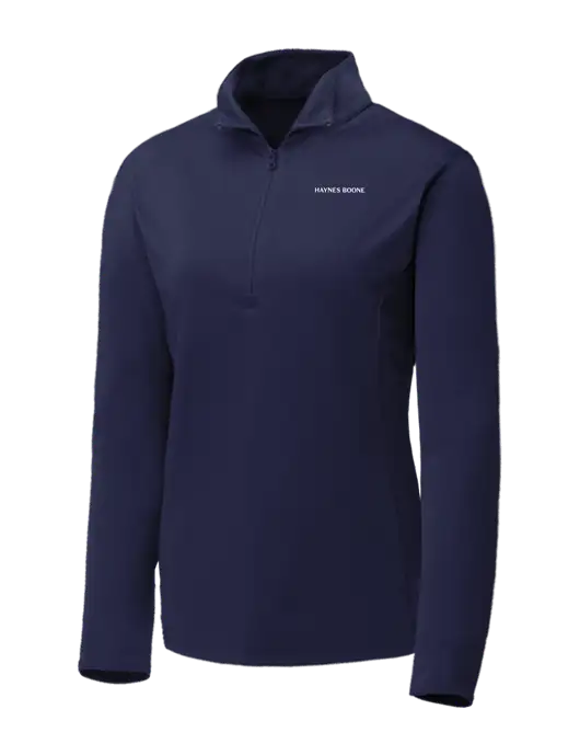 Navy Womens Posicharge Competitor ¼ Zip Pullover w/Haynes & Boone Logo