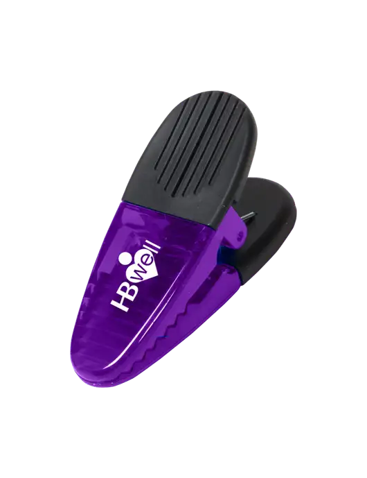Magnetic Purple Power Clip w/Wellness Logo
