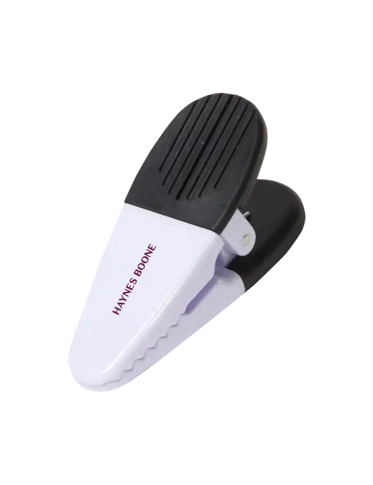 Magnetic White Power Clip w/Haynes & Boone Logo