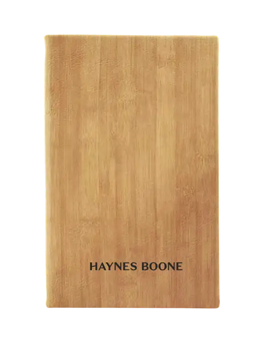 Bamboo Leatherette 5.25 x 8.25 Journal w/Haynes & Boone Logo