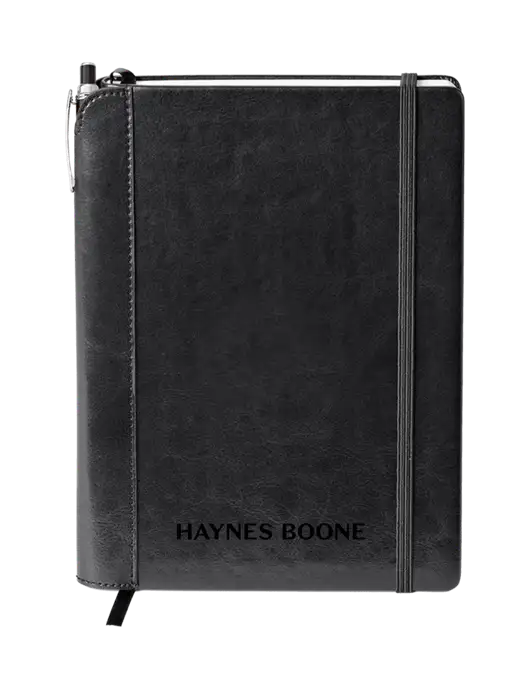 Fabrizio Black Journal 6.375 x 8.375 Combo w/Haynes & Boone Logo