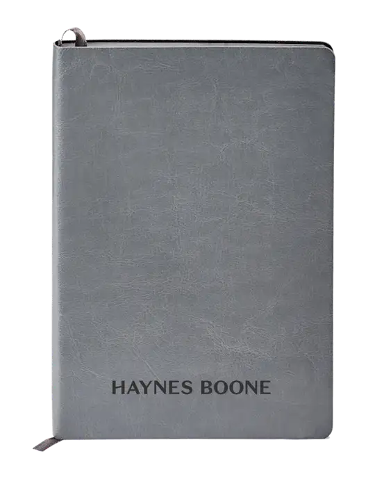 Fabrizio Grey Soft Cover 5.75 x 8.125 Journal w/Haynes & Boone Logo