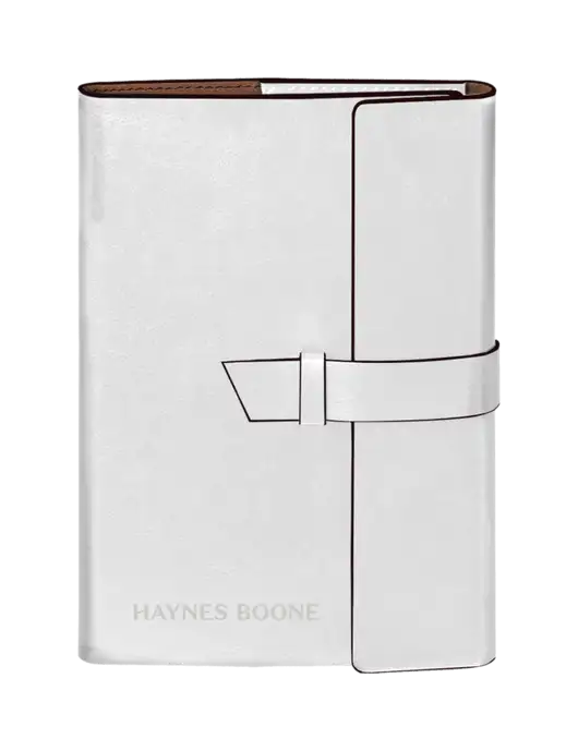 Fabrizio White 6.875 x 9.56 Portfolio w/Haynes & Boone Logo