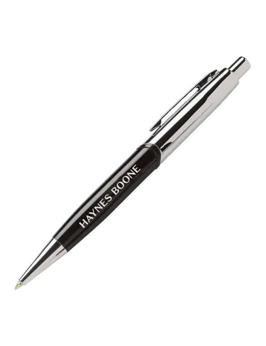 Chimera Black Pen - Black Ink w/Haynes & Boone Logo