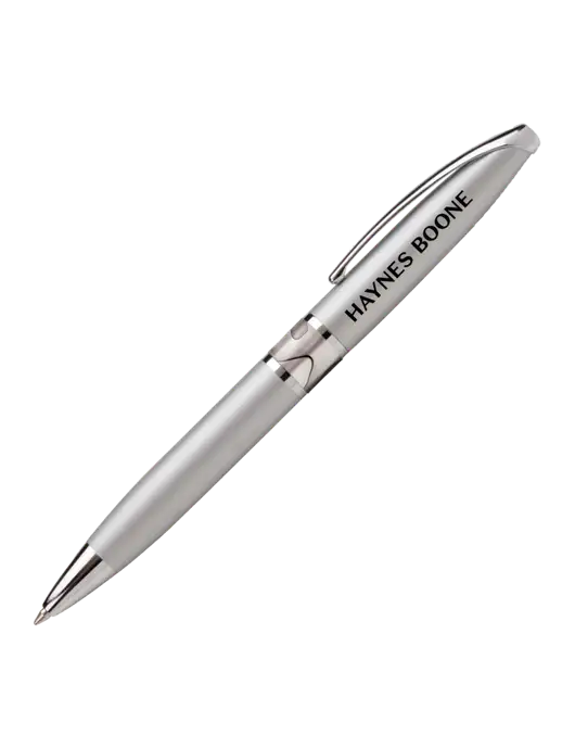 Illusion Silver Pen - Black Ink w/Haynes & Boone Logo