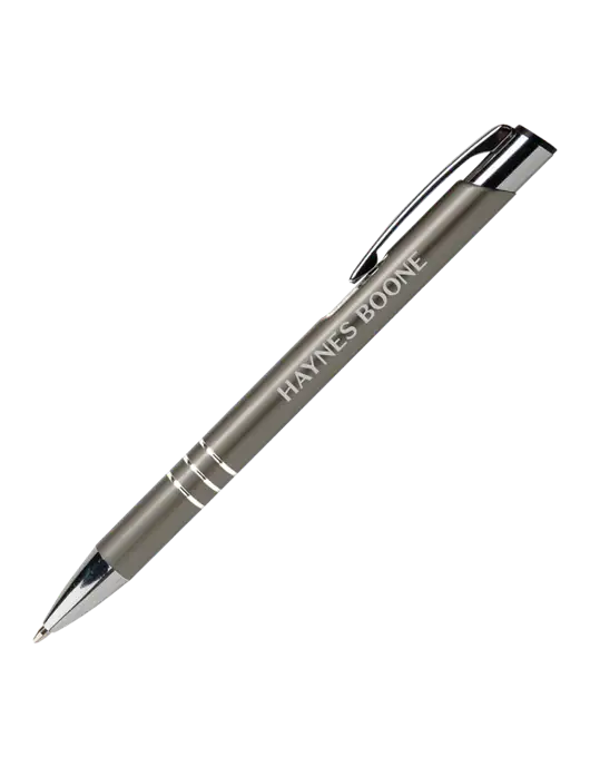 Laurent Gunmetal Pen - Black Ink w/Haynes & Boone Logo