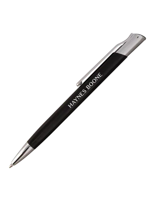 San Malo Black Pen - Black Ink w/Haynes & Boone Logo