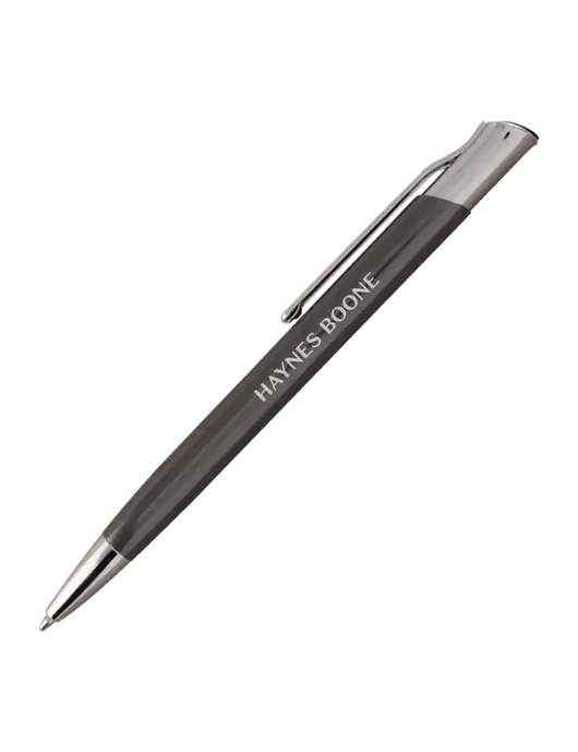San Malo Gunmetal Pen - Black Ink w/Haynes & Boone Logo