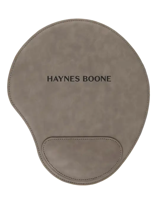 Gray Leatherette Mouse Pad w/Haynes & Boone Logo