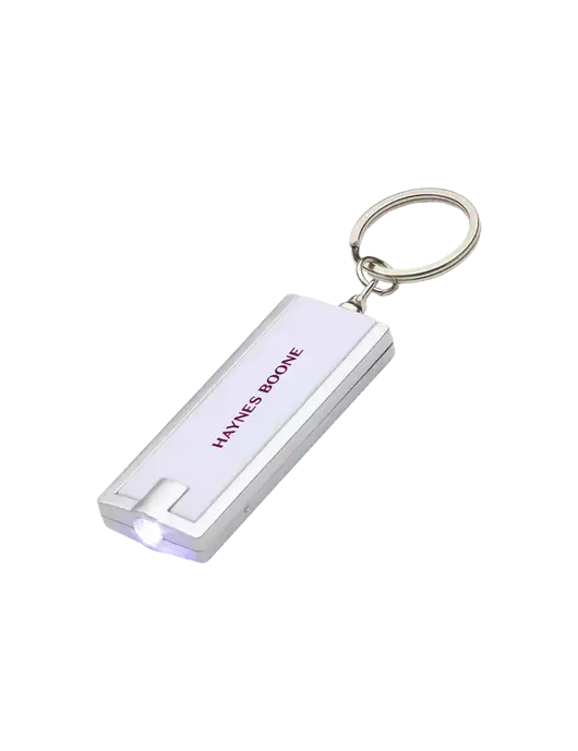Simple Touch White LED Keychain w/Haynes & Boone Logo