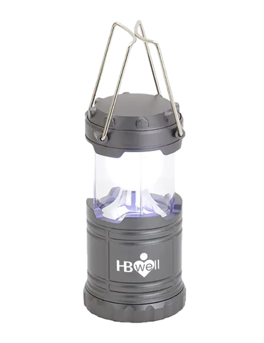 Gunmetal Mini Retro Lantern w/Wellness Logo