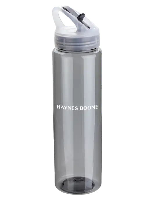 Buddy Smoke 32 oz PET Bottle with Flip Lid w/Haynes & Boone Logo