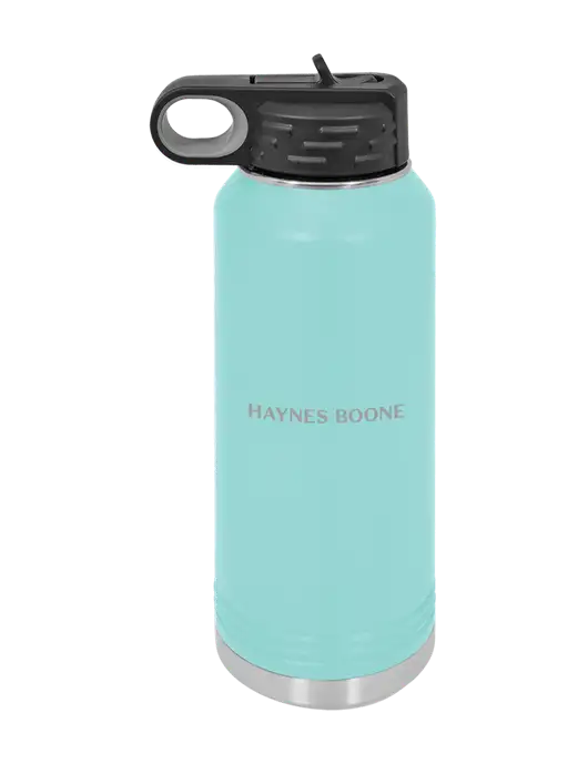 Polar Camel 32 oz Powder Coated Seafoam Vacuum Insulated Water Bottle w/Haynes & Boone Logo