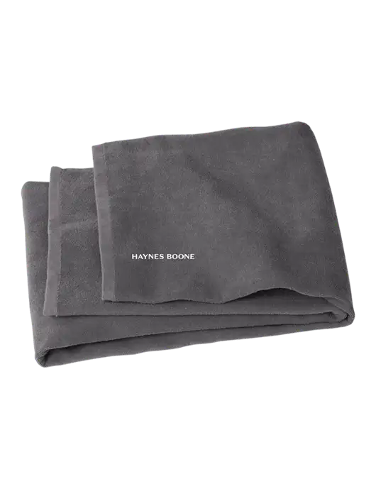 Graphite Beach Towel w/Haynes & Boone Logo