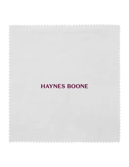 Microfiber Cleaning Cloth, 6 x 6 w/Haynes & Boone Logo