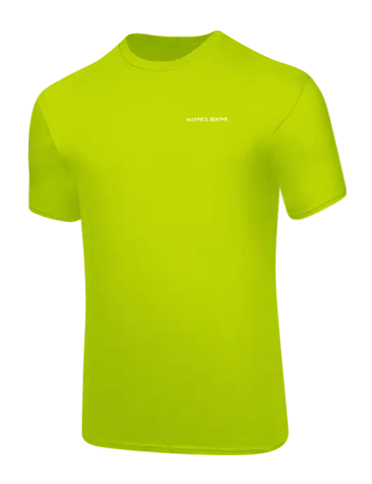 Safety Green PosiCharge Competitor Tee w/Haynes & Boone Logo