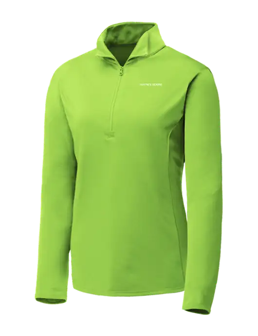 Lime Shock Womens Posicharge Competitor ¼ Zip Pullover w/Haynes & Boone Logo