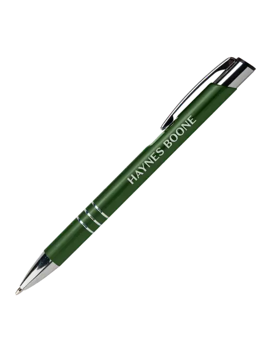 Laurent Green Pen - Black Ink w/Haynes & Boone Logo