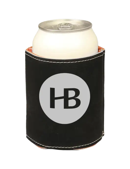 Black Leatherette Beverage Holder w/Monogram Logo
