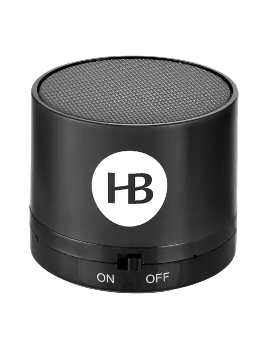 Black Cylinder Bluetooth Speaker w/Monogram Logo