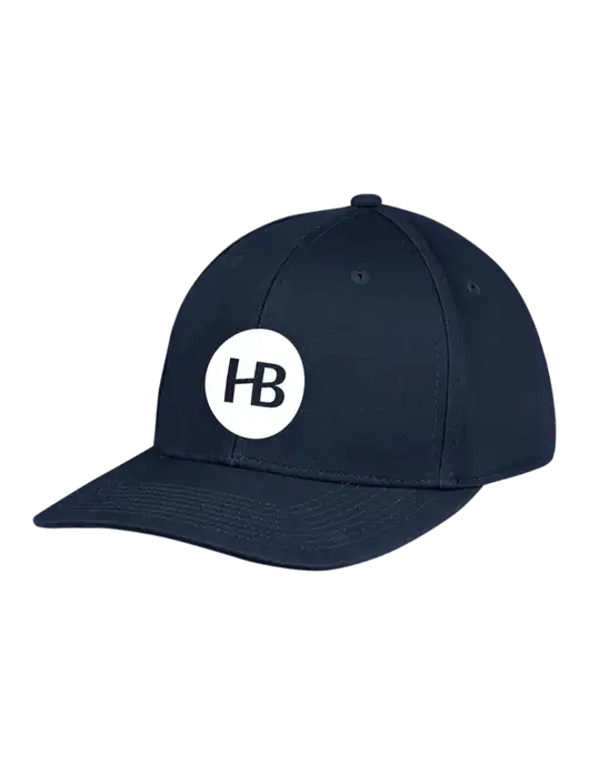 Premium Modern Structured Twill Navy Snapback Cap w/Monogram Logo