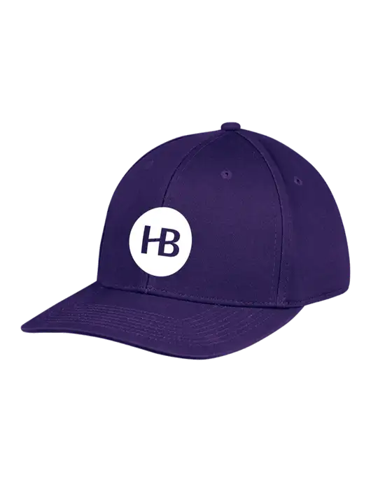 Premium Modern Structured Twill Purple Snapback Cap w/Monogram Logo