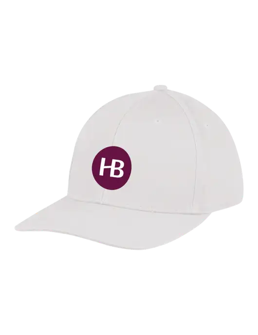 Premium Modern Structured Twill White Snapback Cap w/Monogram Logo