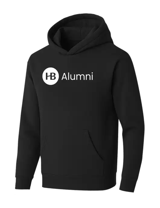 BELLA+CANVAS Black Sponge Fleece Pullover Hoodie w/Alumni Logo