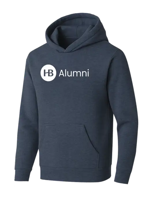 BELLA+CANVAS Heather Navy Sponge Fleece Pullover Hoodie w/Alumni Logo