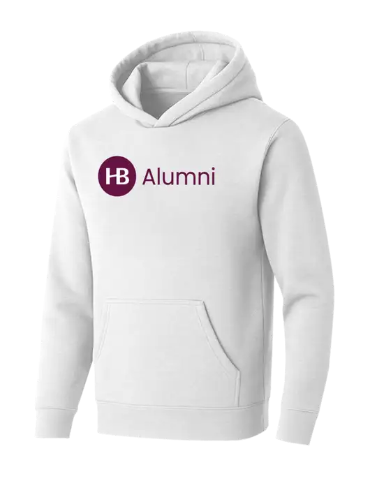 BELLA+CANVAS Heathered White Sponge Fleece Pullover Hoodie w/Alumni Logo