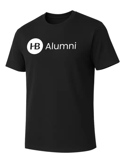 Allmade Deep Black Organic Cotton Tee w/Alumni Logo