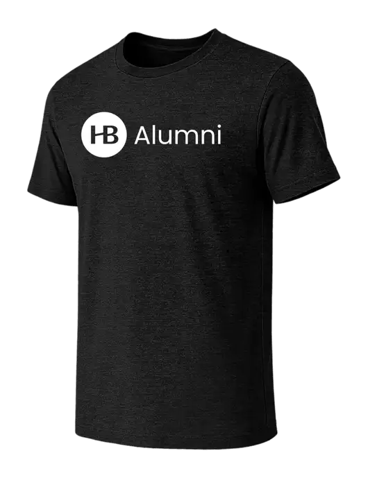 BELLA+CANVAS Black Heather CVC Short Sleeve Tee w/Alumni Logo