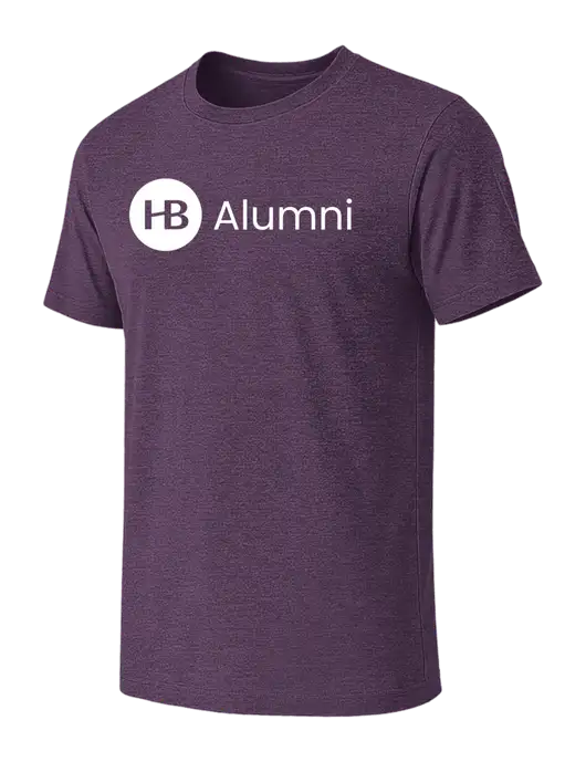 BELLA+CANVAS Heather Purple CVC Short Sleeve Tee w/Alumni Logo