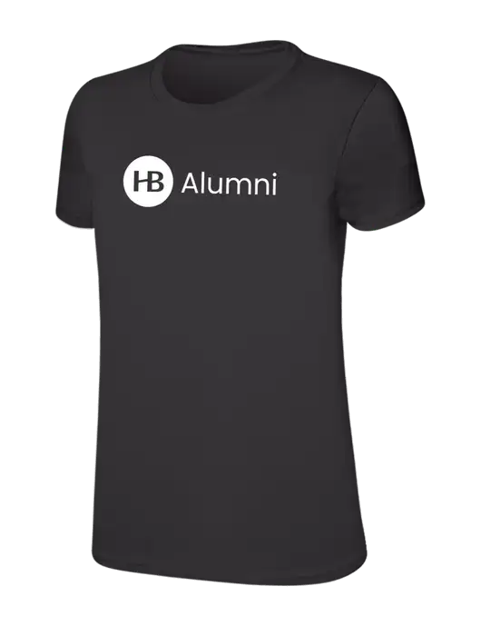 Womens Ring Spun Charcoal 4.5 oz T-Shirt w/Alumni Logo