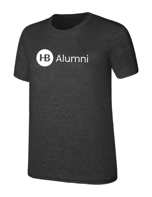 Womens Ring Spun Dark Heather Grey 4.5 oz T-Shirt w/Alumni Logo